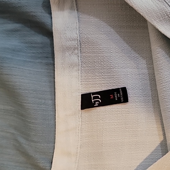 by JJ Ombre Asymmetrical Tunic Linen Look in 3 Shades of Blue 3/4 length sleeves - Picture 15 of 17